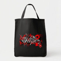 AIDS HIV Hope Garden Ribbon Bag