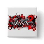 AIDS HIV Hope Garden Ribbon Pinback Button