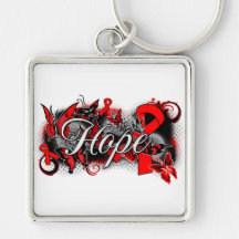 AIDS HIV Hope Garden Ribbon Key Chains