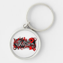 AIDS HIV Hope Garden Ribbon Key Chains