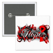 AIDS HIV Hope Garden Ribbon Pinback Button