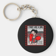 AIDS HIV I Fight Like A Girl Battle Keychains