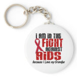 AIDS HIV In The Fight 1 Grandpa Keychains