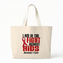 AIDS HIV In The Fight 1 I Care Canvas Bags