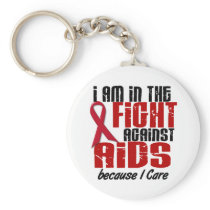 AIDS HIV In The Fight 1 I Care Keychains