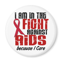 AIDS HIV In The Fight 1 I Care Fridge Magnets