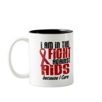 AIDS HIV In The Fight 1 I Care Coffee Mugs