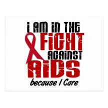 AIDS HIV In The Fight 1 I Care Post Card