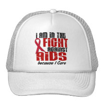 AIDS HIV In The Fight 1 I Care Trucker Hat