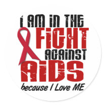 AIDS HIV In The Fight 1 Me Stickers