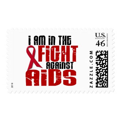 AIDS HIV In The Fight 1 Stamp by awarenessgifts