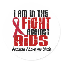 AIDS HIV In The Fight 1 Uncle Stickers