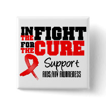 AIDS HIV In The Fight For The Cure Pin