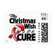 AIDS HIV My Christmas Wish is a Cure Postage Stamp
