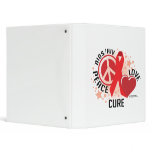 AIDS/HIV Peace Love Cure binders