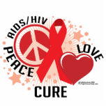 AIDS/HIV Peace Love Cure Cut Out