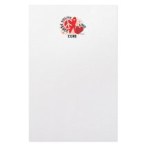 AIDS/HIV Peace Love Cure Custom Stationery