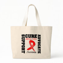 AIDS HIV Support Advocate Cure Canvas Bags