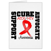 AIDS HIV Support Advocate Cure Cards