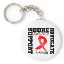 AIDS HIV Support Advocate Cure Key Chain
