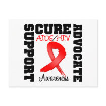 AIDS HIV Support Advocate Cure Postcards