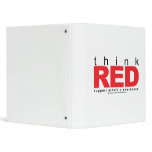 AIDS/HIV Think Red Vinyl Binder