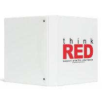 AIDS/HIV Think Red binders