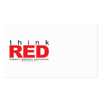 AIDS/HIV Think Red business cards