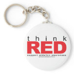 AIDS/HIV Think Red Key Chains