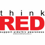 AIDS/HIV Think Red Photo Cut Outs
