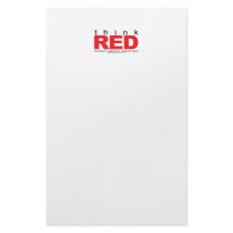 AIDS/HIV Think Red Stationery Design