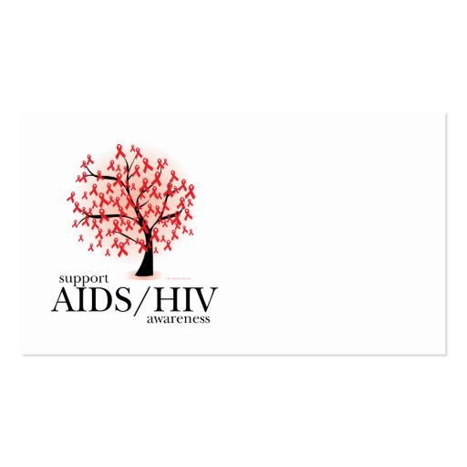 AIDS/HIV Tree Business Card (front side)