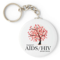 AIDS/HIV Tree Keychains