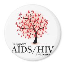 AIDS/HIV Tree Fridge Magnets