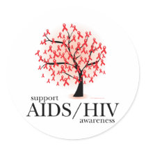 AIDS/HIV Tree Stickers