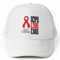 AIDS Hope Love Cure Ribbon Mesh Hats