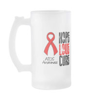 AIDS Hope Love Cure Ribbon Mug