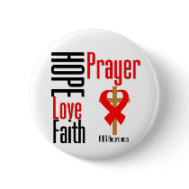 AIDS Hope Love Faith Prayer Cross Pins