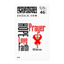 AIDS Hope Love Faith Prayer Cross Postage Stamp