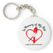 AIDS In Memory of My Niece Keychain