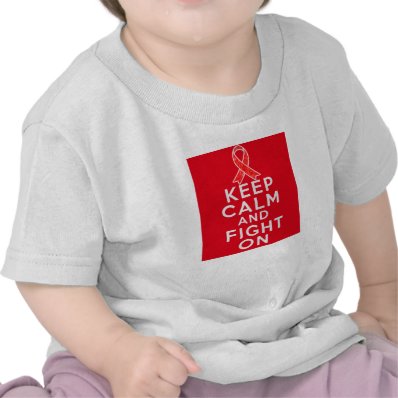 AIDS Keep Calm and Fight On Tee Shirt