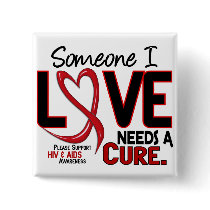 AIDS NEEDS A CURE 2 buttons