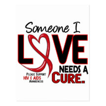 AIDS NEEDS A CURE 2 POST CARDS