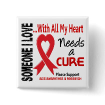 AIDS Needs A Cure 3 buttons