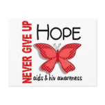 AIDS Never Give Up Hope Butterfly 4.1 Postcards