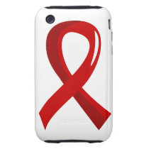 AIDS Red Ribbon 3 Tough Iphone 3 Covers