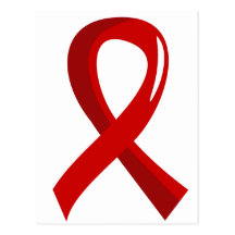 AIDS Red Ribbon 3 Post Card