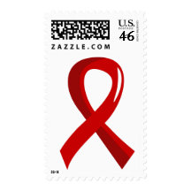 AIDS Red Ribbon 3 Stamp