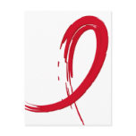 AIDS Red Ribbon A4 Post Card