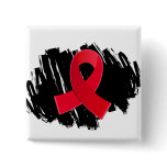 AIDS Red Ribbon With Scribble Button